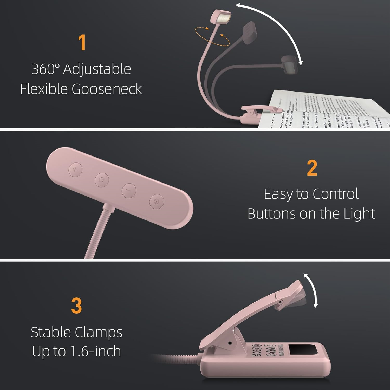 Reading Lamp Book Clamp Black/ - Desk Setup Lamp review and price