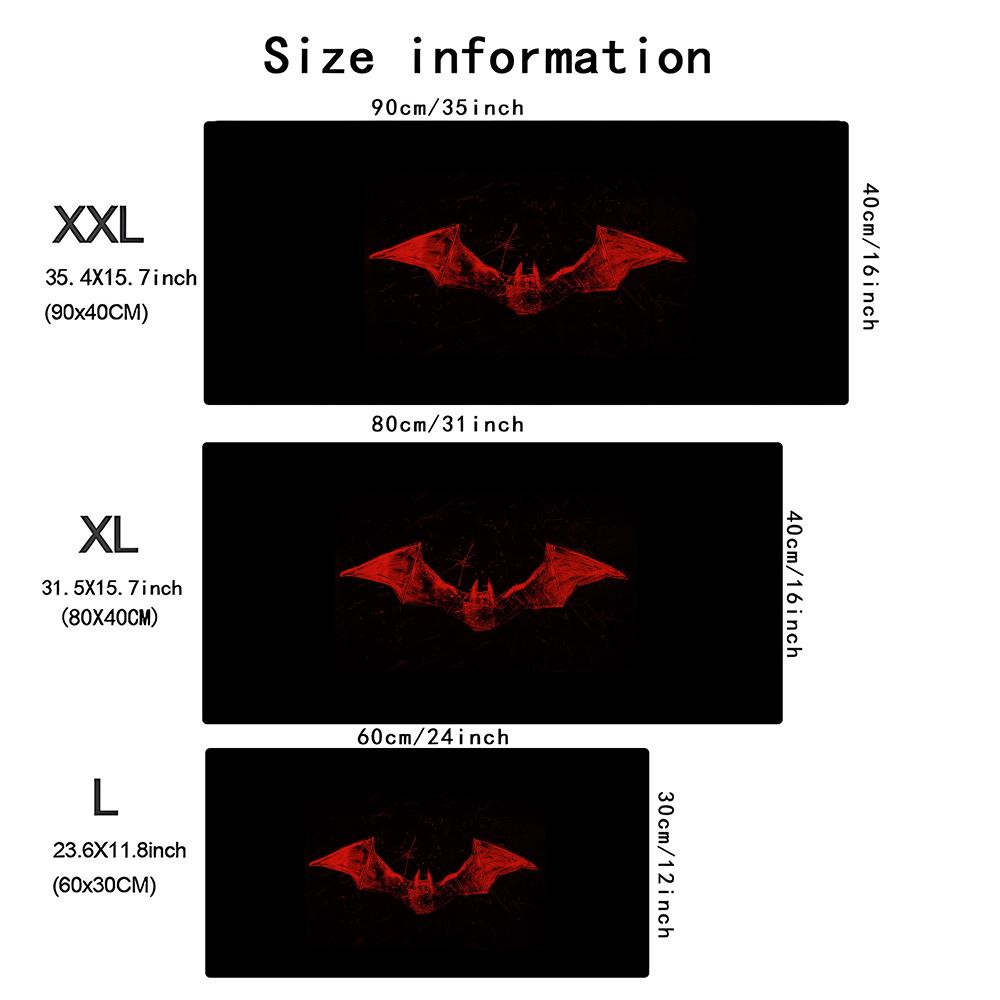 Dark Red Bat Pattern Large Gam - Desk Setup Pc And Laptop review and price