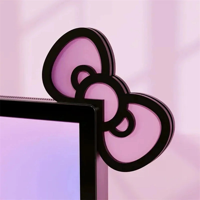 Kawaii Pink Acrylic Bow Monito - Setup Desk Monitor review and price