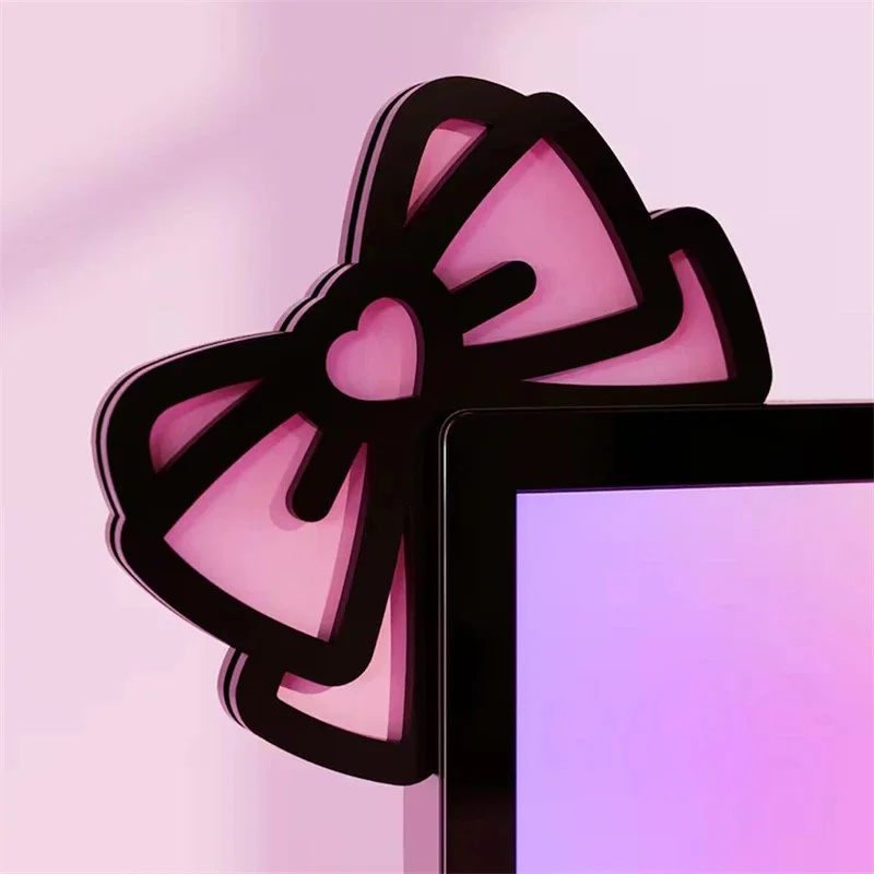 Kawaii Pink Acrylic Bow Monito - Setup Desk Monitor review and price