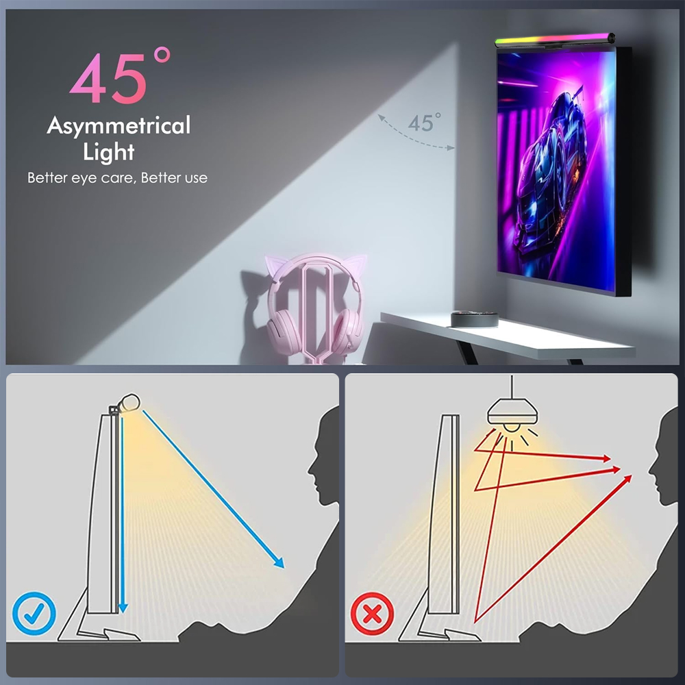 Wifi Lightbar Monitor Light Ba - Setup Desk Monitor review and price