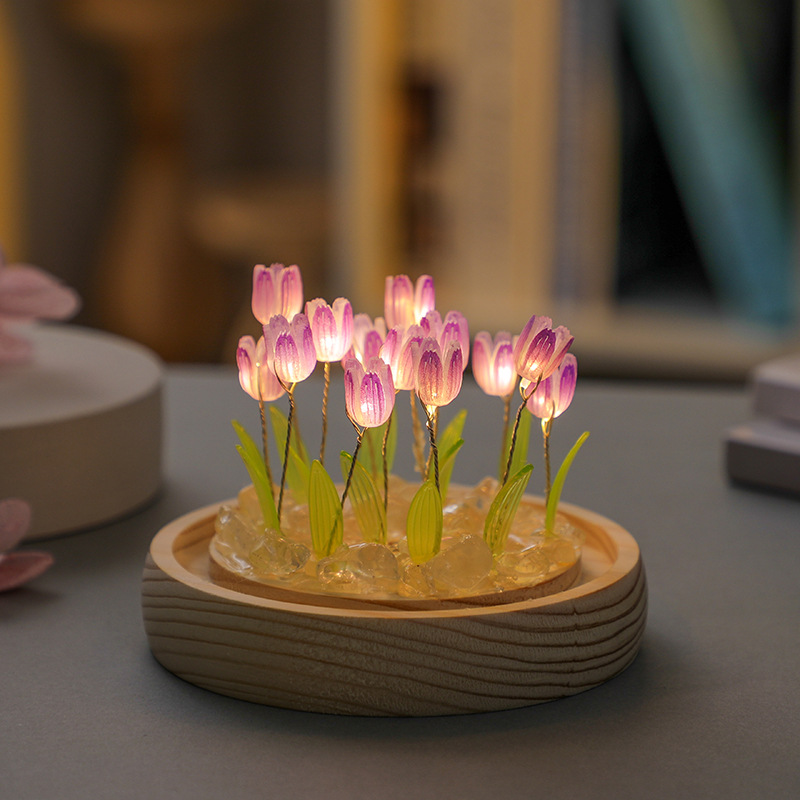 Handmade Tulip Night Lght Hand - Desk Setup Lamp review and price